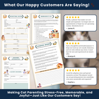 Complete Cat Health & Wellness Planner – Vet, Feeding & Behavior Tracker