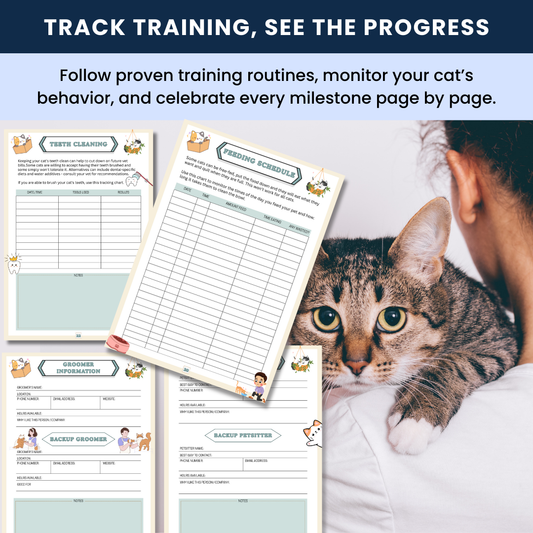 Complete Cat Health & Wellness Planner – Vet, Feeding & Behavior Tracker